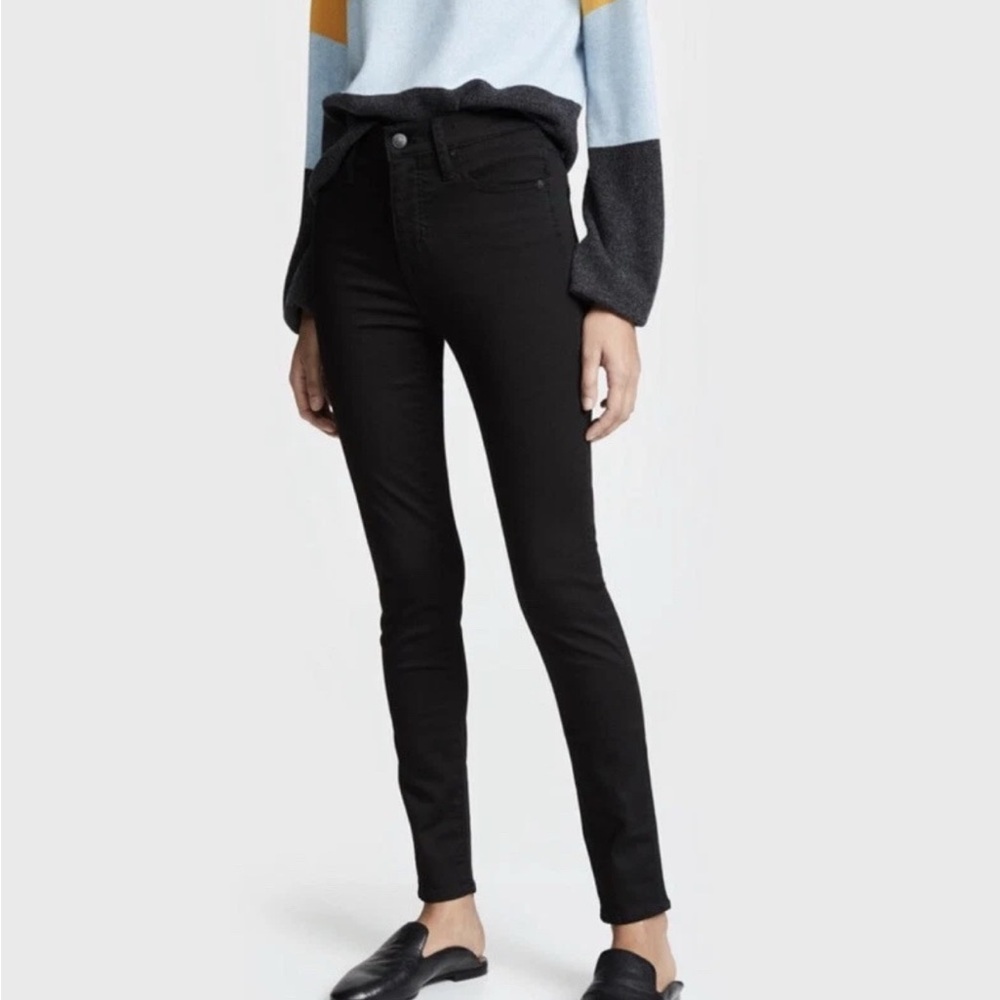Madewell 9” High Rise Skinny Jean in Black Size 27 LIKE NEW